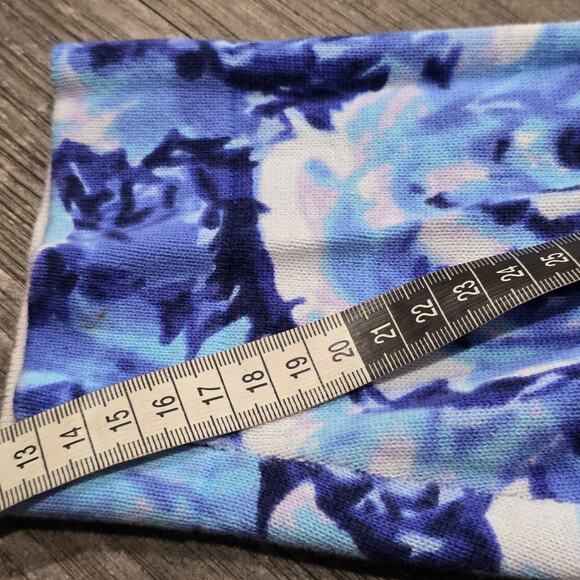 Isaac Mizrahi Live! Blue & White Floral Print Button Front Cardigan - Picture 3 of 9